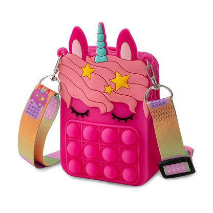 Unicorn Pop-It Bubble Fidget Handbag for Kids