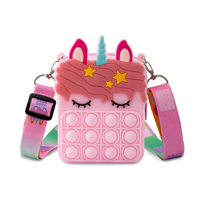 Unicorn Pop-It Bubble Fidget Handbag for Kids