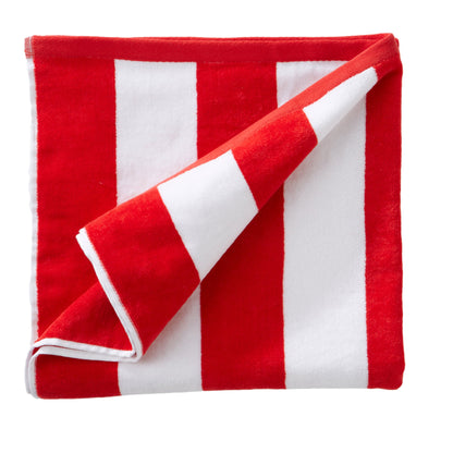 100% Cotton Velour Cabana Stripe Beach Towels - Novia Collection, Great Bay Home