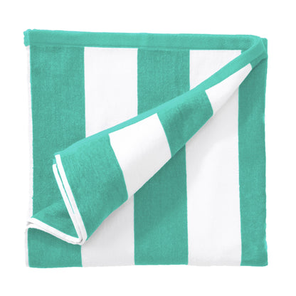 100% Cotton Velour Cabana Stripe Beach Towels - Novia Collection, Great Bay Home