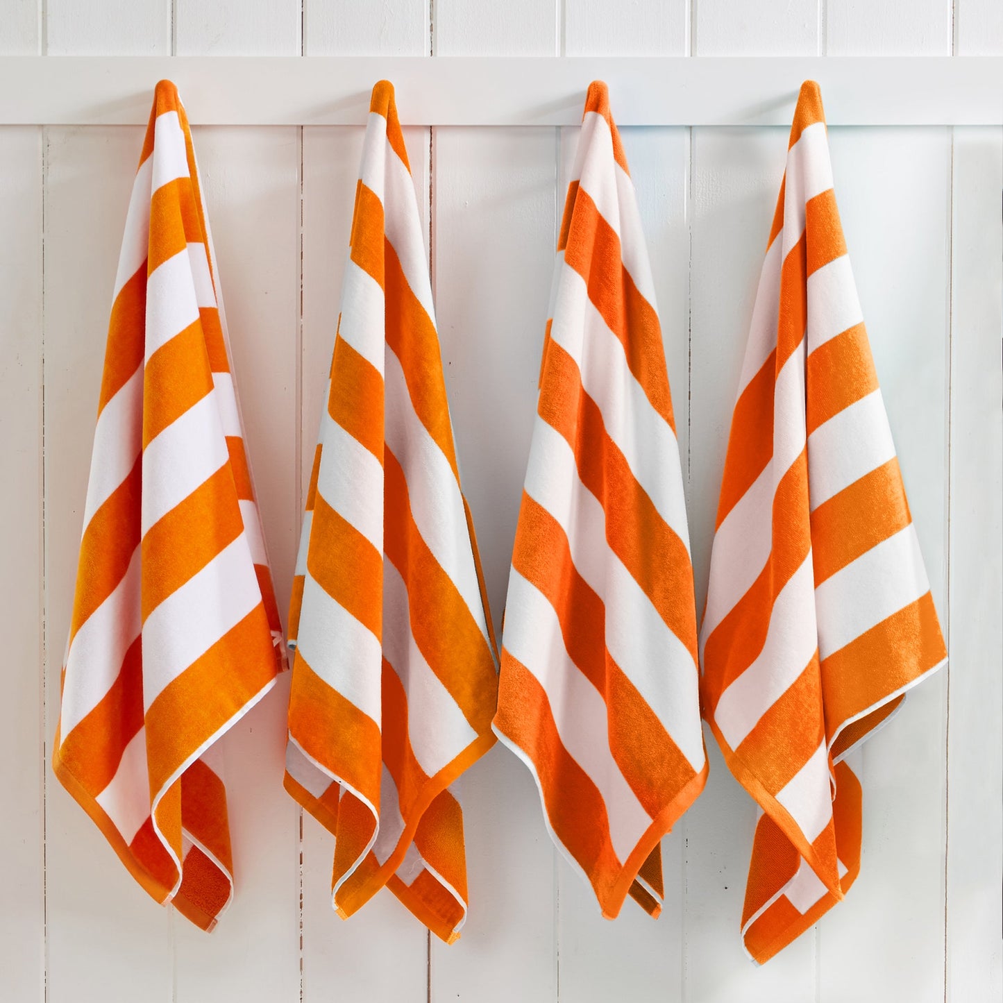 100% Cotton Velour Cabana Stripe Beach Towels - Novia Collection, Great Bay Home
